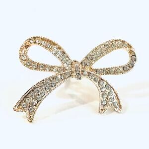 Large Rhinestone Bow Ring